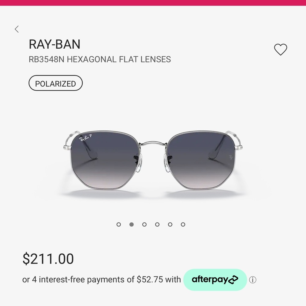 RayBan Hexagon RB3548N Polarized Sunglasses